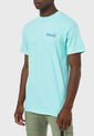 Camiseta Verde Menta-Azul Quiksilver de Quiksilver
