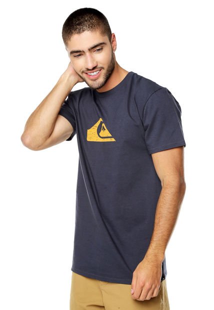 Camiseta Azul Oscuro Quiksilver Comp Logo Mt0