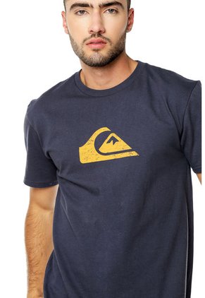 Camiseta Azul Oscuro Quiksilver Comp Logo Mt0