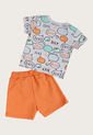 Conjunto Gris-Naranja-Celeste Quimby de Quimby