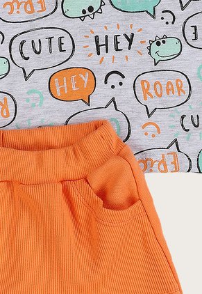 Conjunto Gris-Naranja-Celeste Quimby