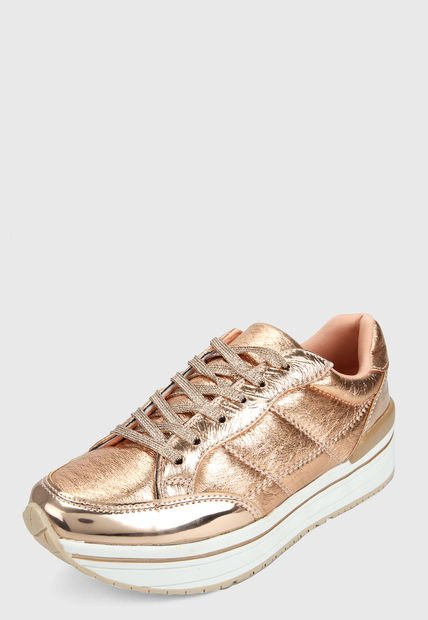 Tenis Oro Rosa-Blanco Qupid