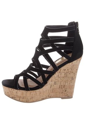 Sandalia Tacón Corrido Negra Qupid