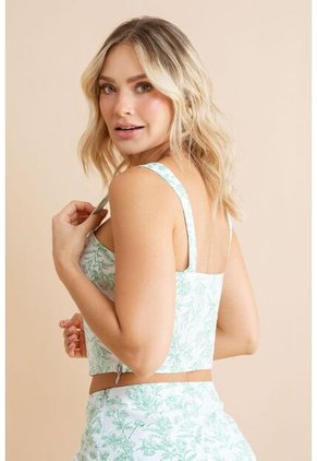 Crop Top Soleia Verde Ragged Pf31113578