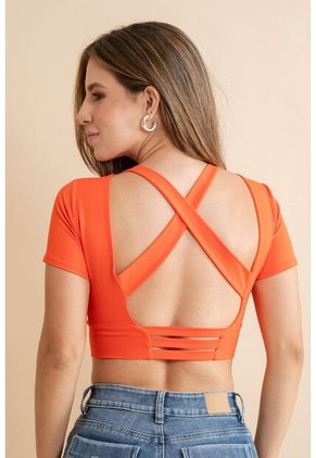 Crop Top Irhiza Naranja Ragged Pf31122321