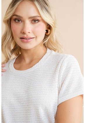 Camiseta Camila Blanco Ragged Pf31122335