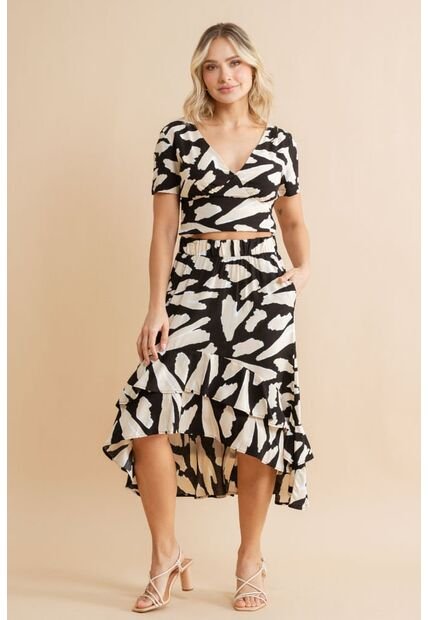 Falda Dhoily Negro Ragged Pf31320356