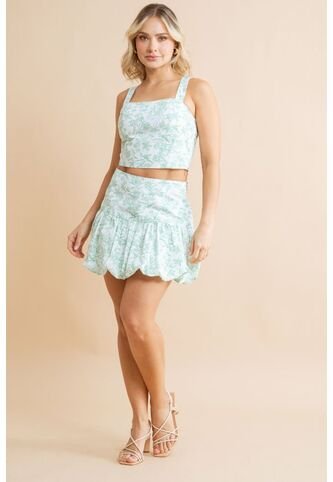 Mini Falda Globo Verde Ragged Pf31320357 Ragged
