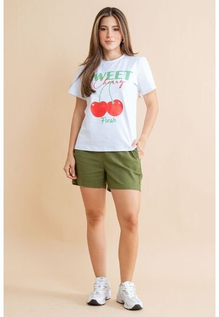 Short Lino Emilia Verde Ragged Pf31340224