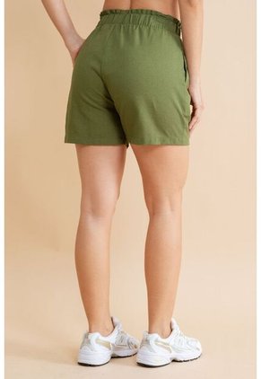 Short Lino Emilia Verde Ragged Pf31340224