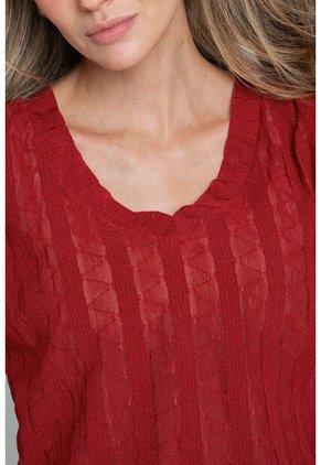 Blusa Hampton Rojo Ragged Pf11121173
