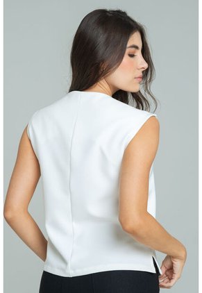 Chaleco Apodel Blanco Ragged Pf11150055