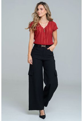 Blusa Hampton Rojo Ragged Pf11121173