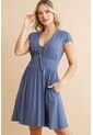 Vestido Lynne Azul Ragged Pf31511487 de Ragged