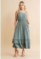Vestido Midi Stasera Verde Ragged Pf31511490 de Ragged