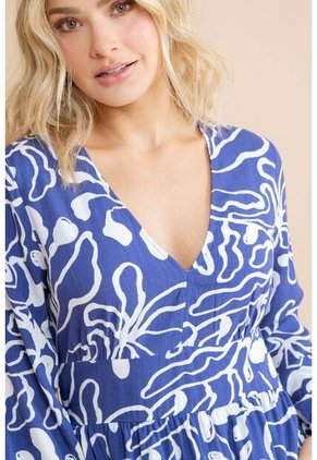 Vestido Dayna Azul Ragged Pf31511492