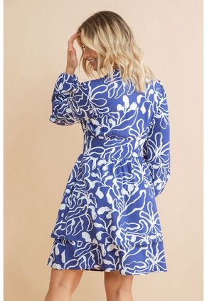 Vestido Dayna Azul Ragged Pf31511492