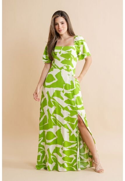 Vestido Jesse Verde Ragged Pf31511498