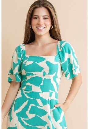 Vestido Jesse Verde Ragged Pf31511498