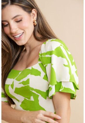 Vestido Jesse Verde Ragged Pf31511498