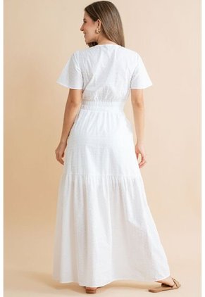 Vestido Largo Shailene Blanco Ragged Pf31511502