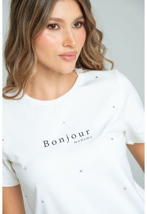 Camiseta Bonjour Blanco Ragged Pf21120124