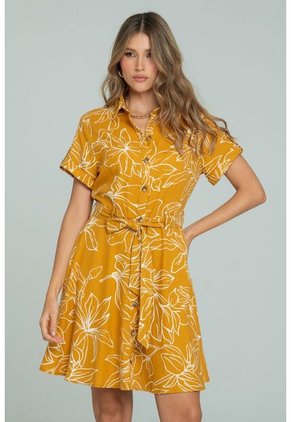 Vestido Meler Amarillo Ragged Pf11511455