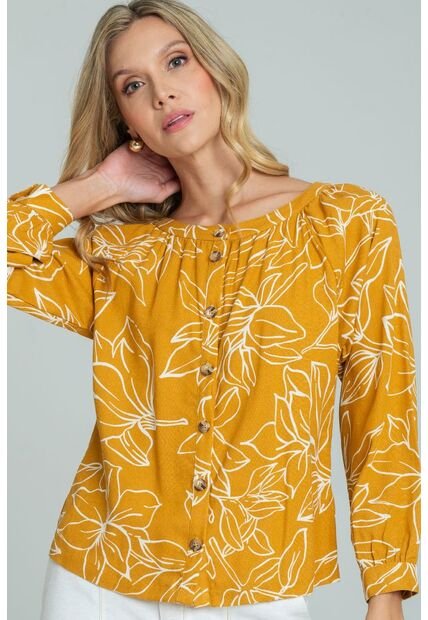 Blusa Cantica Amarillo Ragged Pf11113131
