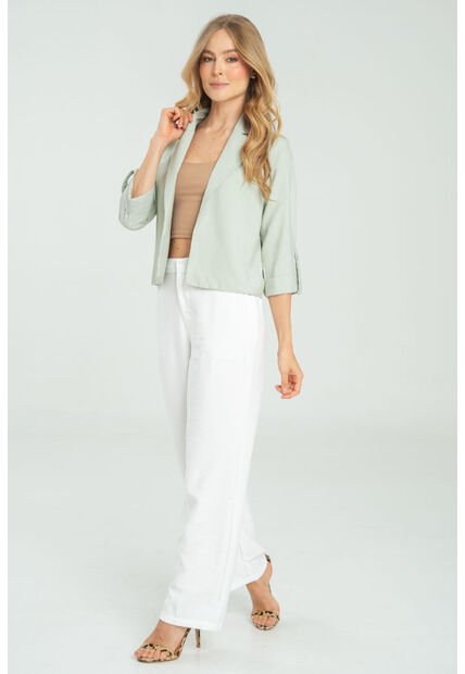 Blazer Abierto Mucura Verde Ragged Pf11130274