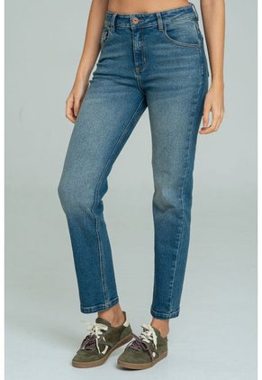 Jeans Mom Alaska Azul Ragged Pf21350078