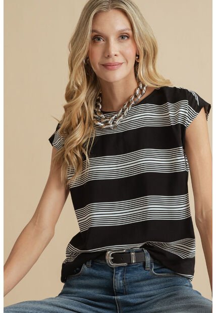 Blusa Oni Negro Ragged Pf11113056