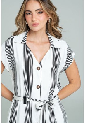 Vestido Lin Blanco Ragged Pf11511423