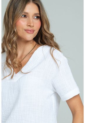 Blusa Amara Blanco Ragged Pf11113070