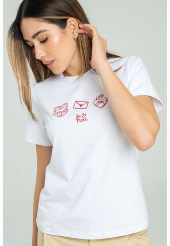 Camiseta Galentine Blanco Ragged Pf21120111 Ragged