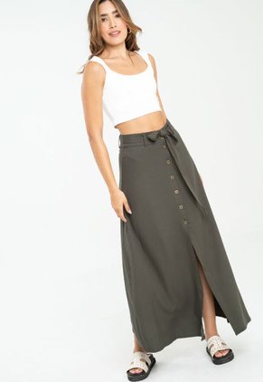 Falda Con Perilla Verde Ragged Pf11320471