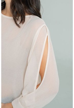 Blusa Cloren Beige Ragged Pf12110881