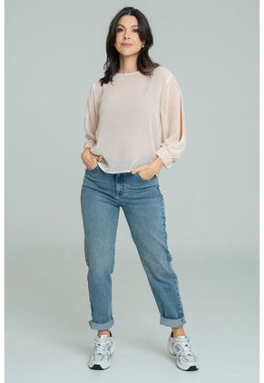 Blusa Cloren Beige Ragged Pf12110881