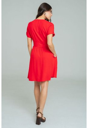 Vestido Corto Ghanni Rojo Ragged Pf11511415