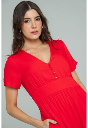 Vestido Corto Ghanni Rojo Ragged Pf11511415