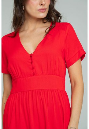 Vestido Corto Ghanni Rojo Ragged Pf11511415