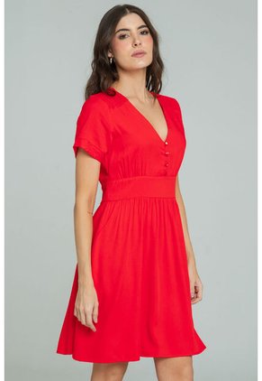 Vestido Corto Ghanni Rojo Ragged Pf11511415