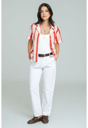 Camisa Tejida Rayas Rojo Ragged Pf11113175
