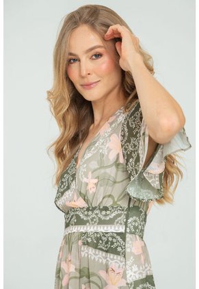 Vestido Milano Verde Ragged Pf11511399