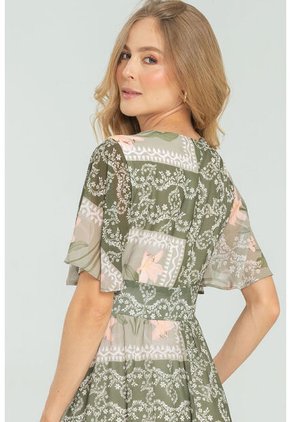 Vestido Milano Verde Ragged Pf11511399