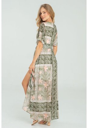 Vestido Milano Verde Ragged Pf11511399