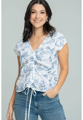 Blusa Malasia Azul Ragged Pf11113179