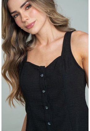 Blusa Carly Negro Ragged Pf11113090