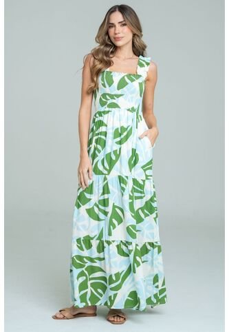 Vestido Canario Azul Ragged Pf11511448 Ragged