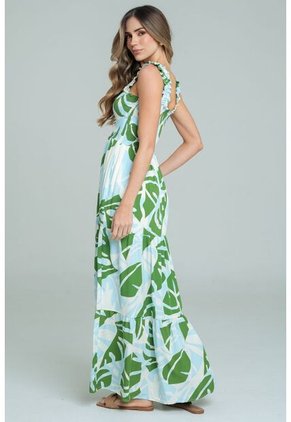 Vestido Canario Azul Ragged Pf11511448
