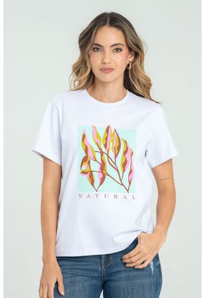 Camiseta Natural Blanco Ragged Pf21120092